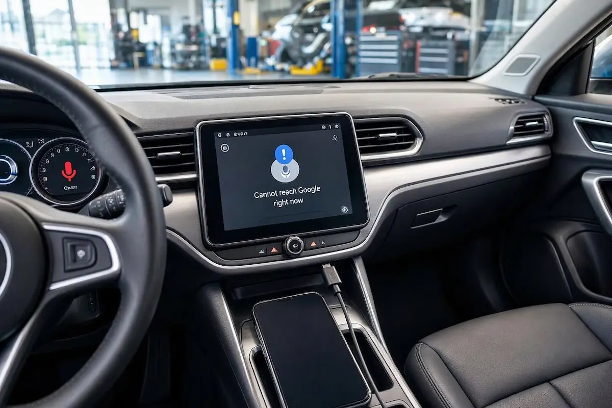 android auto microphone not working with google assistant error on car screen
