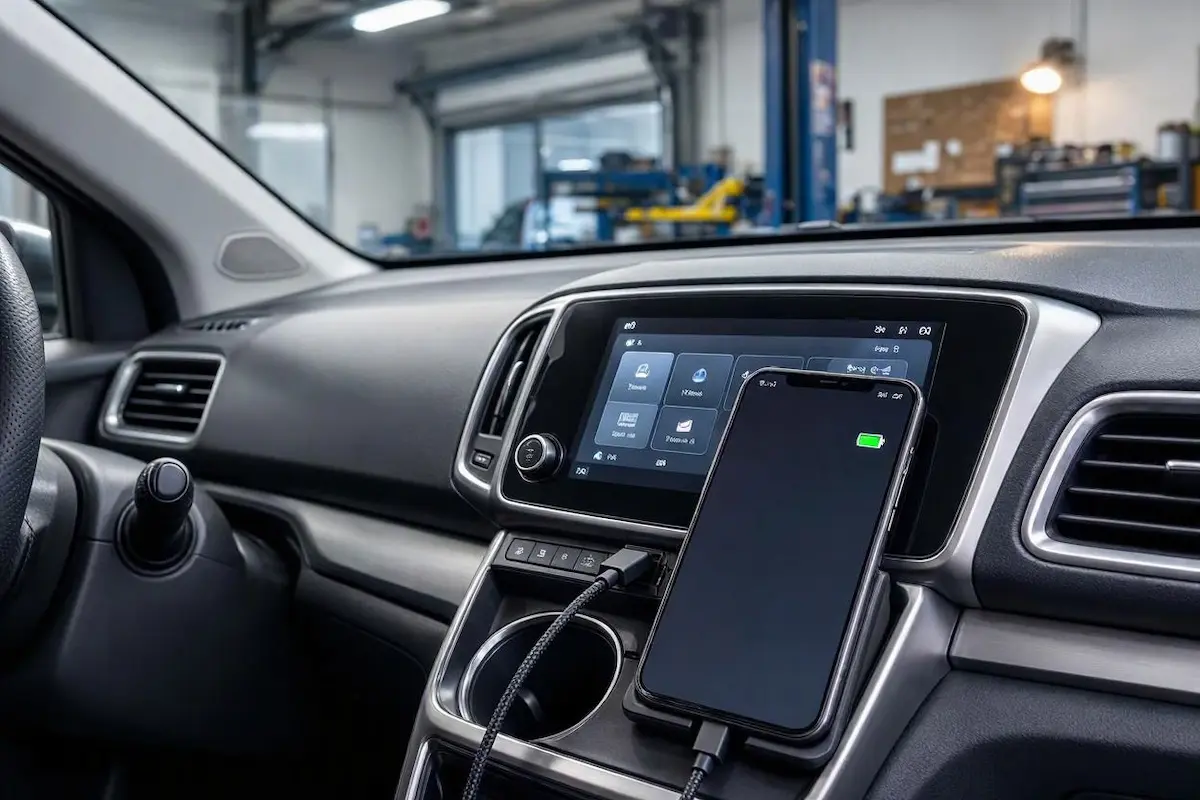 android auto only charges phone on vehicle dashboard without launching projection