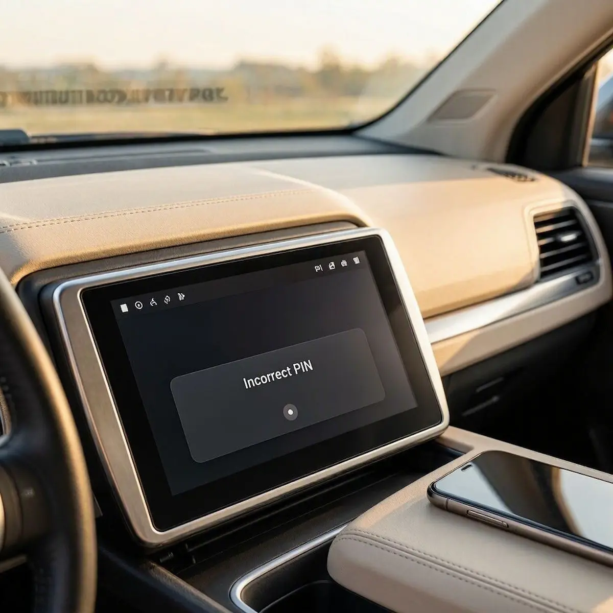 android car stereo bluetooth pairing problem showing incorrect pin error on head unit screen