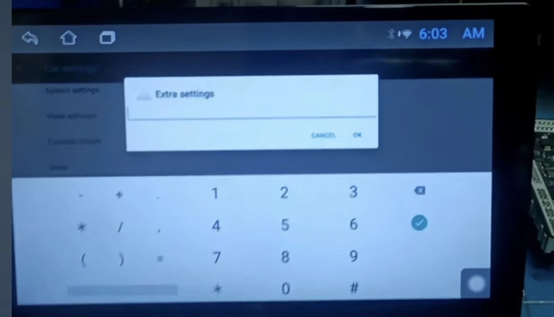android car stereo factory settings passwords on car dashboard screen keypad