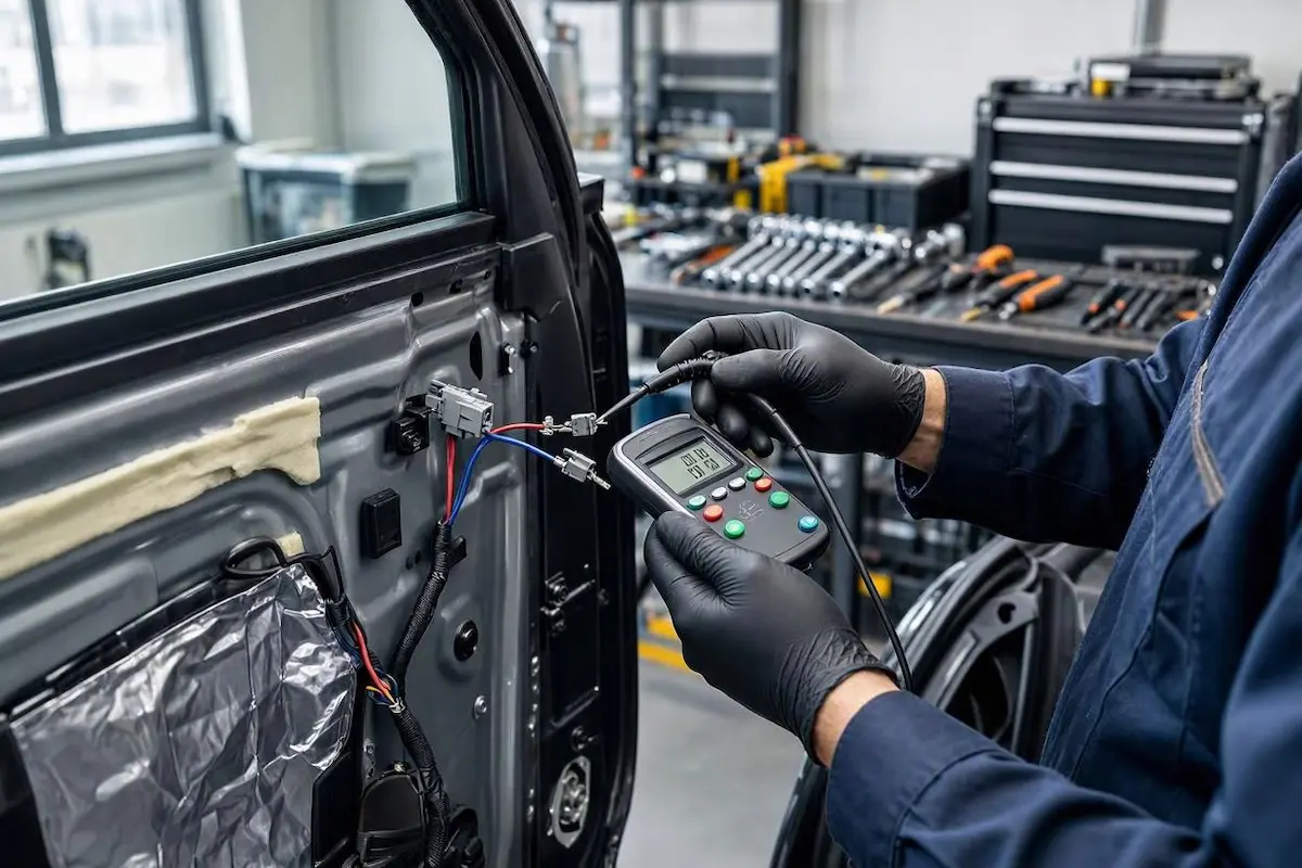 only one car speaker works diagnostic inspection