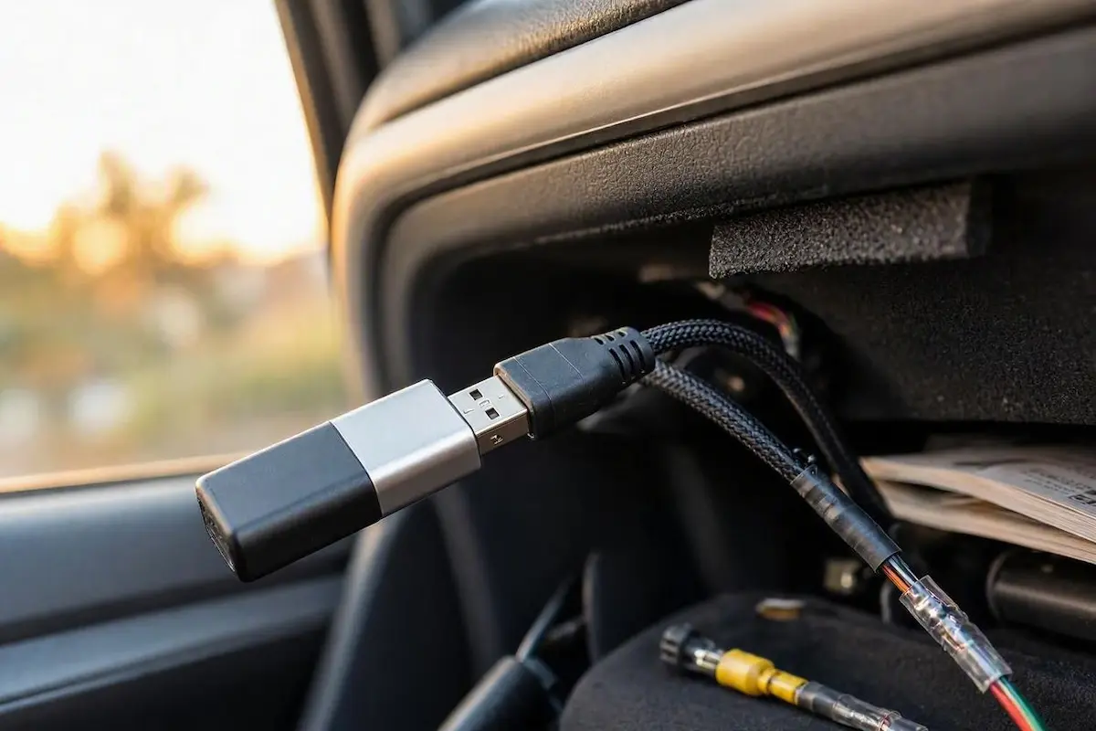 connecting usb flash drive to update android car stereo boot logo