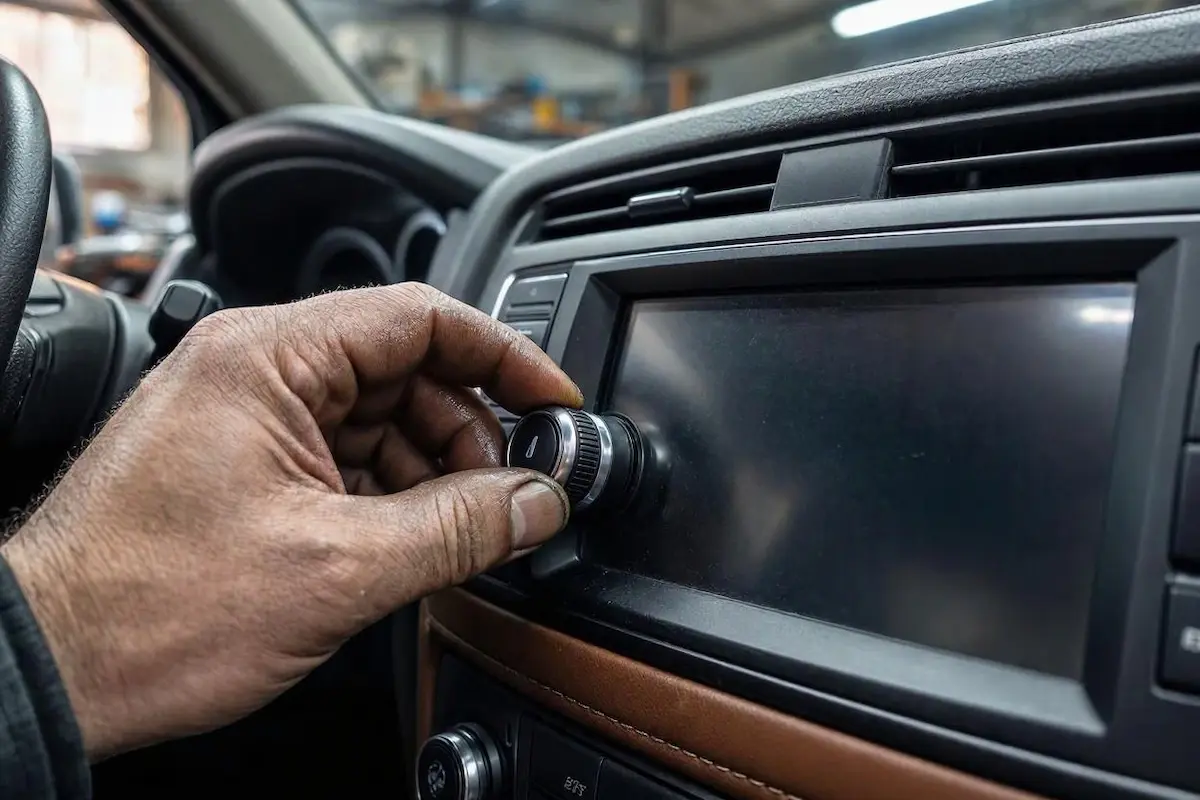 Chevy Silverado Infotainment Reset and Wi-Fi Pairing Technician resetting infotainment system and clearing Bluetooth profile on Chevy Silverado