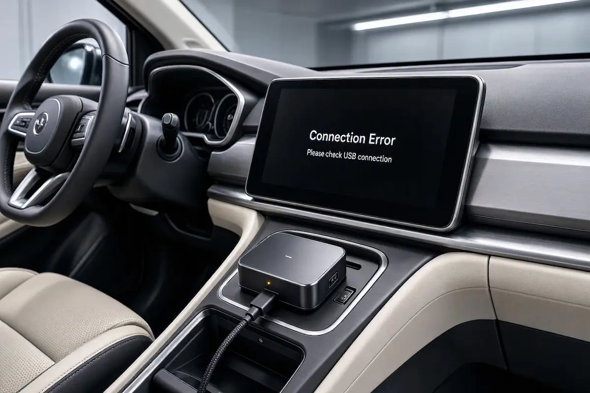 the magic box carplay not connecting black screen troubleshooting